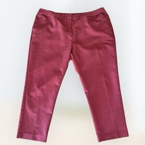 Amanda + Chelsea Ankle Pants Elastic Waistband Mauve Pink  Sz 16